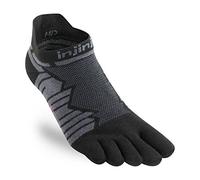 Injinji Ultra Run No-Show Footlets Sports Socks Medium Onyx