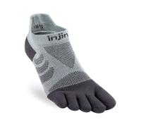 Injinji Ultra Run No-Show Socks M/L 40.5-44.5 Grey for Optimal Comfort in Running and Training