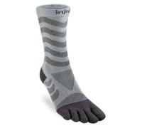 Injinji UltraRun Mini Crew Socks XS/S 35-40 Women - Grey, ideal for long runs with comfortable support