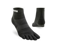 Injinji Unisex Lightweight Mini Crew Performance Toe Socks (INJ-LW-MC) - Black/Graphite Grey - Small