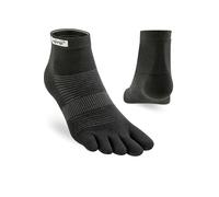 Injinji Unisex Lightweight Mini Crew Performance Toe Socks (INJ-LW-MC) - Black/Graphite Grey - X-Large