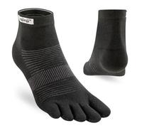 Injinji Unisex Lightweight Mini Crew Performance Toe Socks - Uk: 7-9, Black/graphite Grey