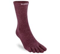 Injinji Unisex Liner Crew Wool Socks, granite, L