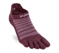 Injinji Unisex Run Lightweight No Show Wool Socks, granite, M