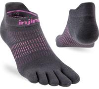 Injinji Women's Lightweight No-Show Toe Socks (INJ-WNS) - Charcoal/Pink - Medium/Large