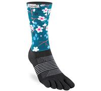 Injinji Women's Spectrum Trail Midweight Crew Socks, Blossom, XS-S