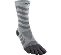 Injinji UltraRun Mini Crew Socks Grey M/L 40.5-44.5 for Running and Outdoor Activities