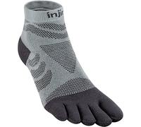 Injinji Ultra Run Midweight Mini Crew Socks Grey M/L 40.5-44.5 for Comfortable Running Training