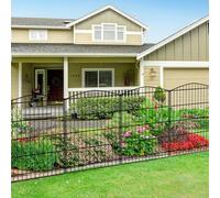 INJOPEXI Decorative Garden Fence 12 Panels 23.6ft (L)×30in (H) Garden Fences with 12 Panels Rustproof Metal Wire No Dig Animal Barrier Fencing Rabbit Dog Fence for Yard Patio Outdoor - without Gate