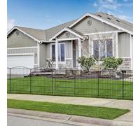 INJOPEXI Decorative Garden Fence 12 Panels 23.6ft (L)×30in (H) No Dig Animal Barrier Fencing with 11 + 1 Gate Rustproof Metal Wire Temporary Dog Border for Outdoor Yard, Metal Fence Panels