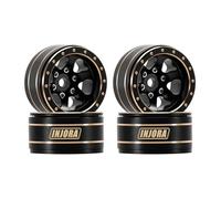INJORA 1.0" Brass Beadlock Wheels for SCX24 TRX4M 1/24 1/18 RC Crawler