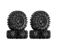 INJORA 1.3" Wheel Tires Set S5 Swamp Claw Mud Terrain Tires for TRX4M SCX24 1/18 1/24 RC Crawler (Black2)