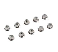 INJORA 10PCS M4 Metal Wheel Nuts Flange Nyloc Nut for 1/10 RC Car Crawler TRX4 TRX6 Axial SCX10 90046 AXI03007 Redcat MST Rock