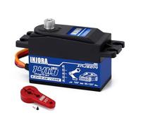 INJORA 14KG Low Profile Wing High Torque Digital Servo with 25T Horn for 1/10 1/12 RC Vehicles On-Road Touring Drift Car Helicopter Fixed-Wing Airplane(Control Angle 90°-180°)