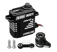 INJORA 25T Aluminum Servo Saver Set with INJS11 Servo for 1/16 ARRMA MOJAVE GROM 1/12 Losi Nascar
