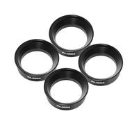 INJORA 4pcs Aluminum Wheel Barrels for 1.3" ModuWheel (Black)