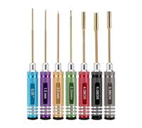 INJORA 7PCS HSS Hexagonal Screwdriver Nut Driver Tool Kit for TRX4M SCX24 FCX24 FCX18 1/18 1/24 RC Mini Crawler Car