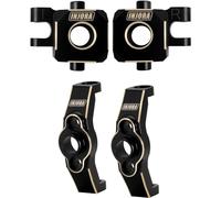 INJORA Brass Caster Blocks C-Hubs and Steering Blocks Knuckle kit for TRX4M 1/18 RC Crawler Upgrade Parts,Black