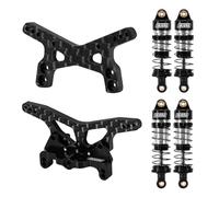 INJORA Carbon Shock Towers with Mount and Aluminum Oil Shocks for 1/24 Buggy Losi Micro-B 1/28 Micro-T