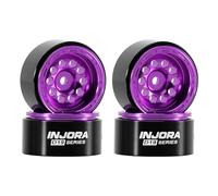 INJORA D19 0.7" Aluminum Beadlock Wheels for 1/30 Axial SCX30, W7008