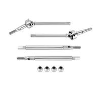 INJORA Front Rear Axle Shafts +2mm Extended Metal RC Dogbone CVD for 1/18 RC Crawler TRX4M Upgrade Parts
