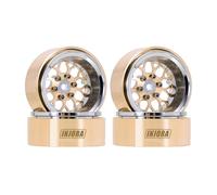 INJORA ModuWheel 1.3" Negative Offset Brass & Aluminum Beadlock Wheels for 1/18 1/24 RC Upgrade