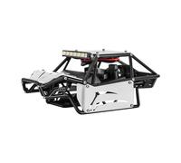 INJORA Nylon Rock Buggy Body Shell Aluminum Panels Chassis Kit for 1/24 RC Crawler Car Axial SCX24 C10 JLU Bronco Base Camp Upgrade Parts,Silver