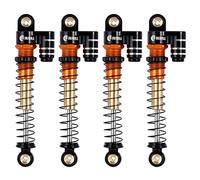 INJORA Oil Filled RC Shock Absorber 43mm Threaded Tele Shocks for 1/24 RC Crawler Axial SCX24 Deadbolt Bronco Gladiator Micro Crawler Upgrade,Gold,4pcs