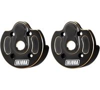 INJORA RC Brass Portal Cover 2Pcs Black Coating Portal Steering Knuckle Cap for RC Crawler Axial SCX10 III AXI03007 AXI03004 Upgrade Part