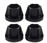 INJORA RC Car 12mm Hex Hub Metal Accessories Set 4pcs for 1/10 RC Crawler 1.9inch or 2.2inch Wheel Rim Axial SCX10 Traxxas TRX4 D90 (Black 15mm)