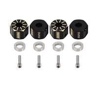 INJORA Wheel Hex Hub Black Coating Brass Wheel Adapter for Axial SCX10 PRO SCX10 III UTB10 Capra Upgrade 1/10 RC Crawler,9mm