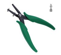 INJOYTEC 1.5mm Long Jaw Metal Hole Punch Pliers for Metal Jewelry Pliers Earring Hole Punch Precision Jewelry Making Tool Craft Beading Hobby with 1 needle (Green)