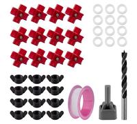 INJOYTEC 12 Pcs Poultry Nipple Waterer Automatic Chickens Water Feeder for Bucket Chicken Feeders, Non Leak Chicken Waterer Kit Easy Install Side Mount Chickens Duck Quail Drinkers