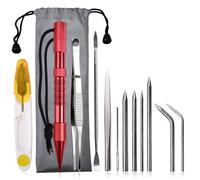 INJOYTEC 12-Piece Paracord FID Tool Kit, Update Paracord FID Knotter Tools Set Stainless Steel Knotter Tools for Umbrella Rope Bracelets, Leather Weaving and Other DIY Handicrafts and Accessories