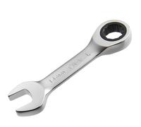 INJOYTEC 14mm Stubby Ratchet Box Ended and Open End Spanner Tool - 72 Tooth Box and Open End Spanner, Anti-Slip Flexible Head, Heat-Treated CR-V Steel Works on Stripped and Rounded Bolts