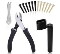 INJOYTEC 15pcs Guitar Repair Kit Mini Diagonal Nose Pliers Guitar String Cutter Guitar String Winder Guitar Pin Puller For Cutting Replacing Guitar Bass Strings