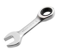 INJOYTEC 18mm Stubby Ratchet Box Ended and Open End Spanner Tool - 72 Tooth Box and Open End Spanner, Anti-Slip Flexible Head, Heat-Treated CR-V Steel Works on Stripped and Rounded Bolts
