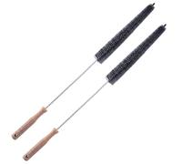 INJOYTEC 2 PCS Clothes Dryer Lint Vent Trap Cleaner Brush Dryer Vent Cleaning Brush Refrigerator Coil Cleaner Brushes Clothes Trap Duct Remover Washing Machine Cleaning Tools for Household