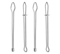 INJOYTEC 4PCS Metal Drawstring Threader Tweezers Easy Quick Insert Drawstring DIY Rope Threader Clip Sewing Clips Tool for Drawstring Replacement for Hoodies Shorts Pants Sweatpants Silver