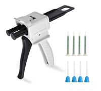 INJOYTEC 50ml Mixing Dispensing Gun, 2:1/1:1 Manual Dispensing Gun Kit with 10 PCS Mixing Nozzles, AB Two-component Sealant Applicator Guns Kit, Applicator Manual Guns Kits