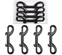 INJOYTEC Double Ended Bolt Snaps Hooks 4PCS 3.5 Inch Zinc Alloy Trigger Metal Clip 25 KG Load for Pet Dog Leash Water Bucket Hooks Key Chain Holder Carabiner Home Farm Indoor and Outdoor