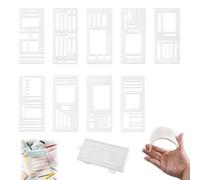 INJOYTEC Handmade Flexible Record Template, Reusable Planner Stencils Versatile Planner Stencils Set for Journal Record,Calendar Making, Drawing Lines, Layout Tools for DIY Planning