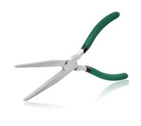 INJOYTEC Long Flat Nose Pliers Serrated Jaw Extra Long Nose Plier Duckbill Pliers Jewelry Making Supplies for Jewelry Making, Fishing, Wire Wrapping, Crafts, Flat Plier for Hard to Reach Narrow Spaces