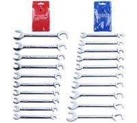 INJOYTEC Mini Double Open End Wrench Metric & SAE Wrench Set, 20-Piece with Storage Bag