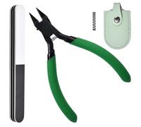 INJOYTEC Model Nippers 4.3 Inch Cutter Making Tools Ultra-thin Single-edge Model Tools for Beginners Building Repairing and Fixing Miniature with Sanding Strip Replacement Spring and Leather Case