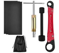 INJOYTEC Plumbing Tools Kit with Angle Stop Wrench & 1/2-Inch Compression Sleeve Puller Professional Plumbers Wrench Compression Sleeve Puller Tool for Pipe Nut Ferrule Removal