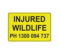 Injured Wildlife New South Wales Bright Yellow Sign 12 X 8 Inches Reflective Aluminum Metal Warning Signage With Symbol For Indoor Outdoor Use