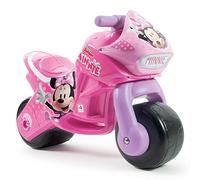 INJUSA - Twin Dessert Minnie Mouse Moto Ride-On, for Children from 18 to 36 Months, with Permanent Decoration, Wide Plastic Wheels and Carry Handle, Pink Colour