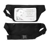 Injustice Anywhere is A Threat to Justice Everywhere Unisex Waist Bag Black