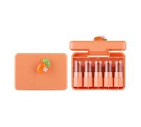 Ink 19 Women Make Up Gift Set 5Pcs Carrot Set Liquid Lipstick Makeup Set Smooth Light Lip Makeup Long Lasting Lip Gloss Non Stick Cup Is Not Easy To Fade Waterproofs Lip Glaze Pack of Lip Gloss
